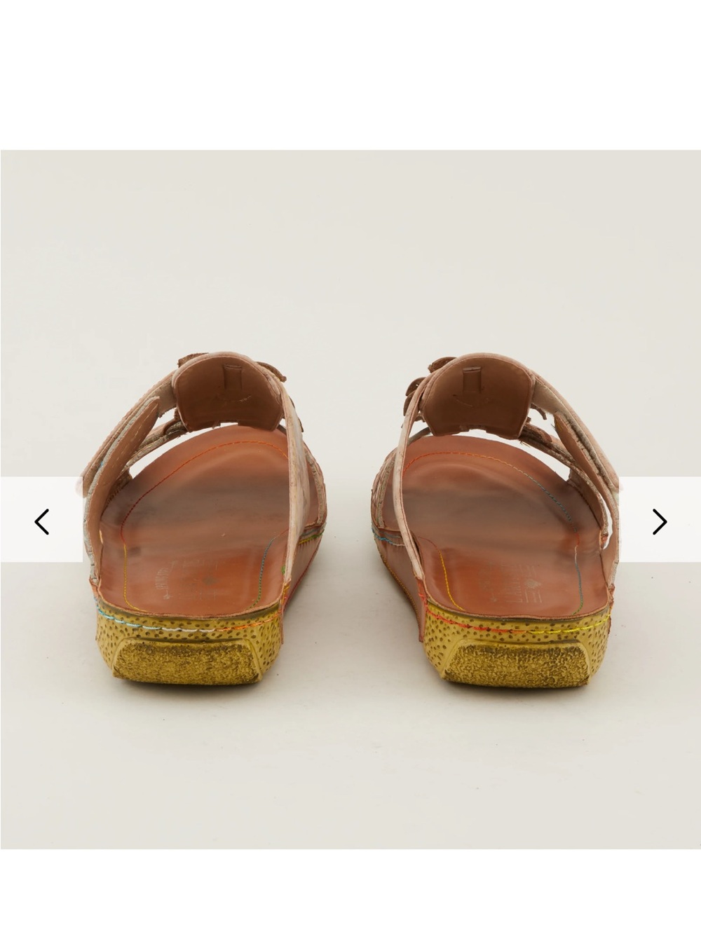 Casual Brown Floral Pearl-Accent Slide Sandals - Picture 2 of 7